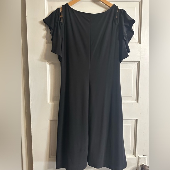 Black Cold Shoulder Dress - Picture 2 of 4